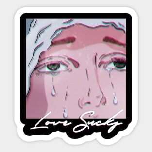 Aesthetic Crying Girl Sticker